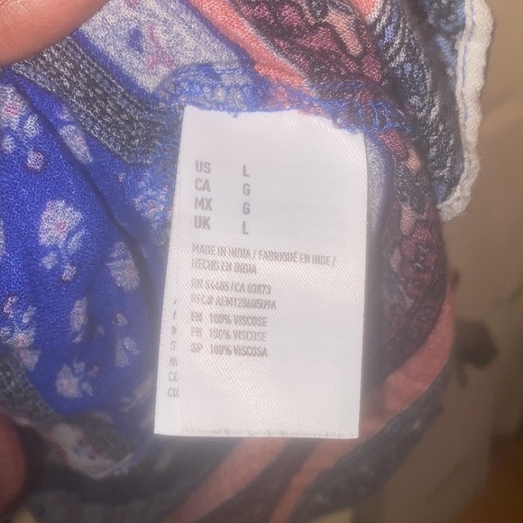 American Eagles Woman’s Patchwork Boho Blue Dress size large - Picture 6 of 7